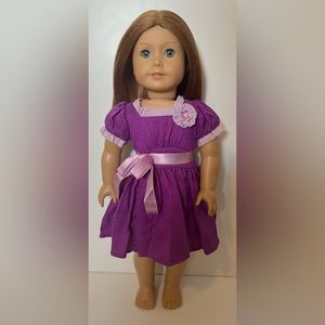 American Girl Doll Emily’s Purple Holiday Christmas Outfit Party Dress 2006-2013